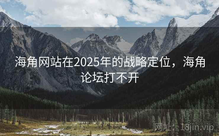 海角网站在2025年的战略定位，海角论坛打不开