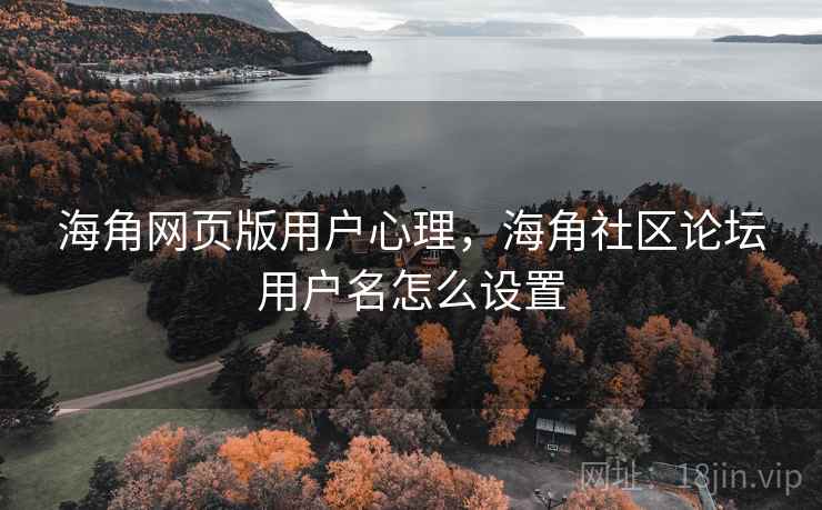 海角网页版用户心理，海角社区论坛用户名怎么设置
