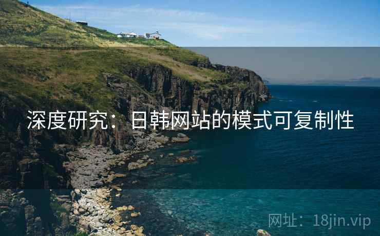深度研究:日韩网站的模式可复制性 深度研究:日韩网站的模式可复制性
